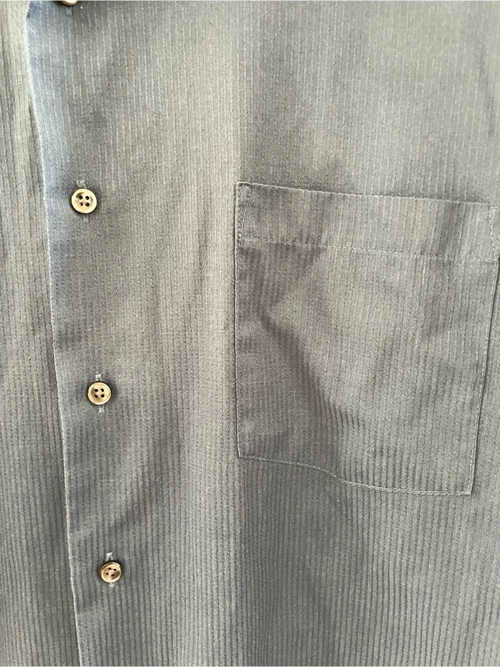 Van Heusen Blue Long-Sleeve Button-Up Dress Shirt Sz 18 34/35 Business Casual